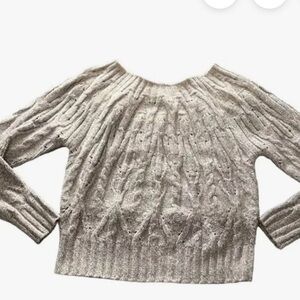 White House Black Market Light Gray Knit Sweater